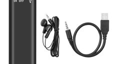 MP3 Player Spion Techstar® Mini8, Memorie Interna 8GB, Microfon Integrat, Inregistrare Audio, Acumulator