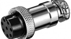 Mufa XLR 8 pini mama pentru microfon cu surub Goobay