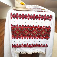 Napron decorativ pentru masa kotonia Home - Rustic, 100% bumbac 45x160 cm, T09 - 1