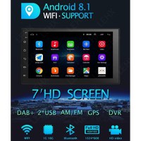 Navigatie Auto Multimedia Techstar® 7168, 2DIN, Android 8.1, 2 GB + 32 GB, GPS Radio, Wi-Fi, Display 7", Quad Core, MP - 11
