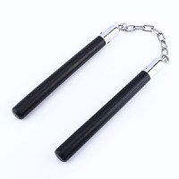 Nunceag / nunchucku, lemn, negru, 31 cm - 1