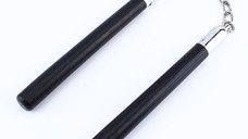 Nunceag / nunchucku, lemn, negru, 31 cm