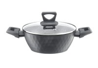 Oala cu capac 20cm, 1.9L, invelis Qualum Basic Stone Edition, AMBITION Diamond - 1