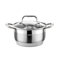 Oala din inox Zass Gourmet ZG-SC01-16 cu capac, Capacitate 1,9L - 1
