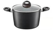 Oala inalta cu capac AMBITION Arras, 24cm, 6.5L, invelis Qualum Basic Stone Edition