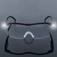 Ochelari cu lupa, zoom vision, led-uri ultra bright, reincarcabili usb, compatible cu ochelari de prescriptie, negru - 1