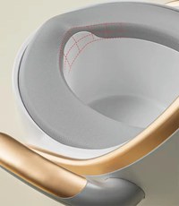 Olita pentru copii cu senzori de lumini anti-alunecare vas detasabil usor de curatat manere ajustabile sezut moale gold - 5