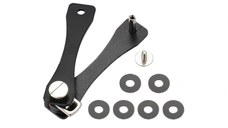 Organizator chei, Compact Flex, tip breloc, ajustabil, Aluminiu, Negru