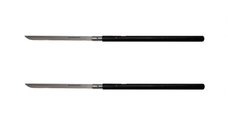Pachet doua sabii de vanatoare, Shaolin Master, model baston, 87 cm, negru, teaca inclusa