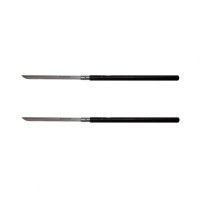 Pachet doua sabii de vanatoare, Shaolin Master, model baston, 87 cm, negru, teaca inclusa - 1