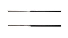 Pachet doua sabii de vanatoare, Shaolin Master, model baston, 87 cm, negru, teaca inclusa