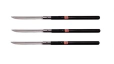 Pachet Trei Sabii de Vanatoare Shaolin Master, Model Baston, 55 cm, Negru, Teaca Inclusa