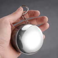 Pahar pliabil din metal pentru camping, CRT, Premium Cup, cu capac tip breloc, 150 ml - 4