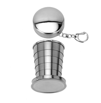 Pahar pliabil din metal pentru camping, CRT, Premium Cup, cu capac tip breloc, 150 ml - 2