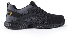 Pantofi de protectie Texo Fly S1, usori si aerisiti, cu bombeu metalic Negru