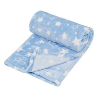 Patura bebe, model stele, culoare ciel, dimensiuni 140x 100cm - 3
