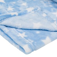 Patura bebe, model stele, culoare ciel, dimensiuni 140x 100cm - 2