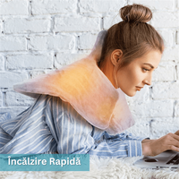 Patura Electrica cu Incalzire, 3 Nivele de Temperatura, Control din Telecomanda, pentru Gat, Umeri, Spate - 6