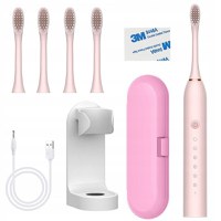 Periuta de dinti electrica reincarcabila sonica, 42.000 miscari/minut, 6 moduri smart de curatare cu temporizator, 4 cap - 5