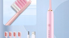 Periuta de dinti electrica reincarcabila sonica, 42.000 miscari/minut, 6 moduri smart de curatare cu temporizator, 4 cap