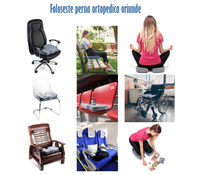 Perna Ortopedica din Spuma cu Memorie Pentru Sezut, Albastru - 10