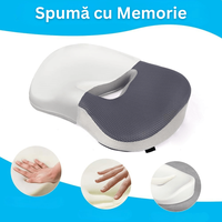 Perna Ortopedica Sezut, Spuma cu Memorie, Birou/Masina, Antialunecare, Coccis, Dureri Lombare, Sciatica, Hemoroizi - 9