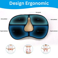 Perna Ortopedica Sezut, Spuma cu Memorie, Birou/Masina, Antialunecare, Coccis, Dureri Lombare, Sciatica, Hemoroizi - 5