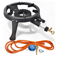Pirostrie 3 picioare din fonta, 3 kW + Kit reglabil gpl RH-10 + Tub flex 2M+2 Coliere - 2