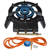 Pirostrie cu 2 arzatoare Sarra + Kit reglabil gpl RH-10 + Tub flex 2M+2 Coliere - 1