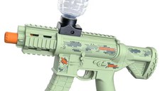 Pistol electric cu bile din hidrogen de gel cu 5000 bile, ochelari de protectie si cablu de incarcare, 28x31 cm, Verde