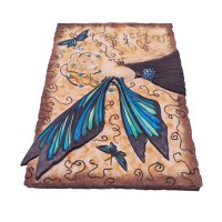 Placheta decorativa IdeallStore®, Zana Viselor, rasina, lucrata manual, 15.5 cm, multicolor - 3