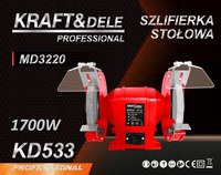 Polizor de banc, 1700W 2950/min, KD533, Kraft&Dele, culoare rosu - 4