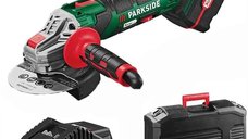 Polizor unghiular Parkside Performance flex 125 mm + baterie 20V-2A + incarcator