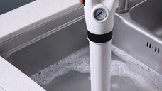 Pompa de Aer Comprimat pentru Desfundarea Tevilor - Chiuveta, Cada, Dus, WC, Inclusiv 4 Accesorii, Alb