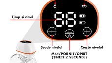 Pompa de san electrica Qova, hands-free si portabila, 3 moduri, 9 niveluri de aspiratie, anti-reflux