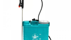 Pompa de stropit cu acumulator Micul Fermier 12 L, 12 V, 2.3 MPA + Lance extensibila 2.8 m + Ochelari protectie