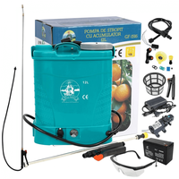 Pompa de stropit cu acumulator Micul Fermier 12 L, 12 V, 2.3 MPA + Lance extensibila 2.8 m + Ochelari protectie - 4