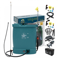 Pompa de stropit cu acumulator Micul Fermier 18 L, 12 V, 2.3 MPA + Set duze + Lance extensibila 2.8m - 4