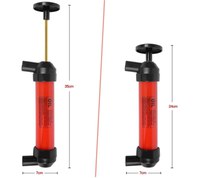 Pompa manuala aer si transfer lichide, cu 2 furtune de 130cm si capte incluse, umflare roti bicicleta, mingi, barci - 3