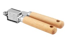Presa usturoi cu maner din lemn, AMBITION Natural