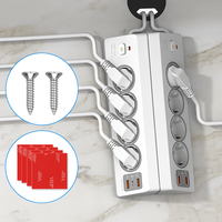 Priza de Colt, Adsinio, 4 Prize Schuko, 2 Porturi USB-A, 1 Port USB-C, 220-240V, 16A, Alb - 3