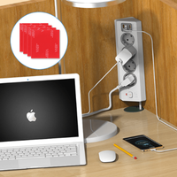 Priza de Colt, Adsinio, 4 Prize Schuko, 2 Porturi USB-A, 1 Port USB-C, 220-240V, 16A, Alb - 2