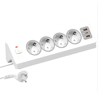 Priza de Colt, Adsinio, 4 Prize Schuko, 2 Porturi USB-A, 1 Port USB-C, 220-240V, 16A, Alb - 4