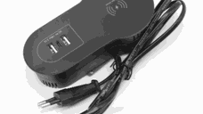 Priza Incorporabila, Adsinio, 1 Wireless, 2 USB-A, 1 USB-C, Cablu de Alimentare 1.2m, Standard de Incarcare 15W, Negru