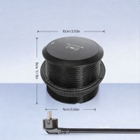 Priza Incorporabila Wireless, Adsinio, 1 Schuko, 1 USB-C, 2 USB-A, 1 Wireless, Negru - 4