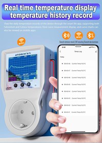 Priza inteligenta si Controller smart temperatura si consum energie ATORCH S1BWT, WiFi, Bluetooth - 2