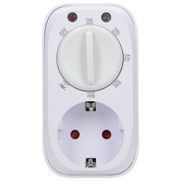 Priza programabila mecanic ORNO OR-PRE-445GS, Schuko, 3680 W, 16A, IP20, senzor crepuscular, 4 moduri de lucru, alb - 2