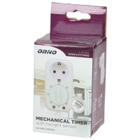 Priza programabila mecanic ORNO OR-PRE-445GS, Schuko, 3680 W, 16A, IP20, senzor crepuscular, 4 moduri de lucru, alb - 5