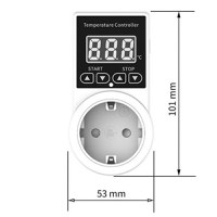 Priza Programabila Techstar® , Digital Timer, 240V, 10A, Timp/Temperatura, Termostat, Senzor Temperatura, Pentru sera - 4
