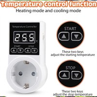 Priza Programabila Techstar® , Digital Timer, 240V, 10A, Timp/Temperatura, Termostat, Senzor Temperatura, Pentru sera - 3